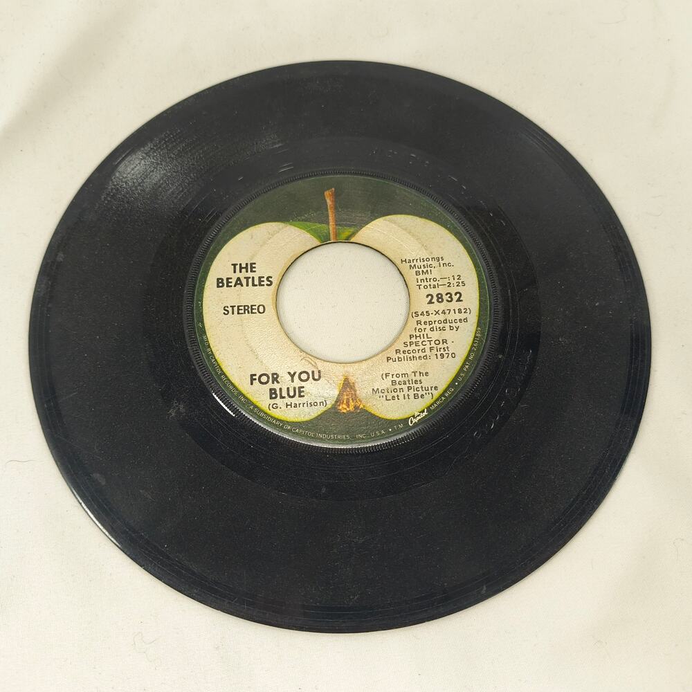 The Beatles Apple Records For You Blue Long Winding Road 7" Vinyl Record 1970